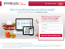 Tablet Screenshot of foodloversonline.com